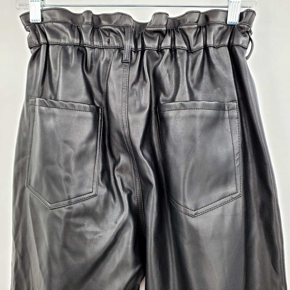 Zara Baggy High Rise Faux Leather Pants - Picture 7 of 11